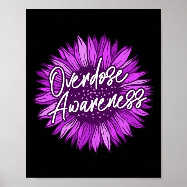 Tragen Sie Lila Überdosierung Bewusstsein Geschenk Poster (Vorne)