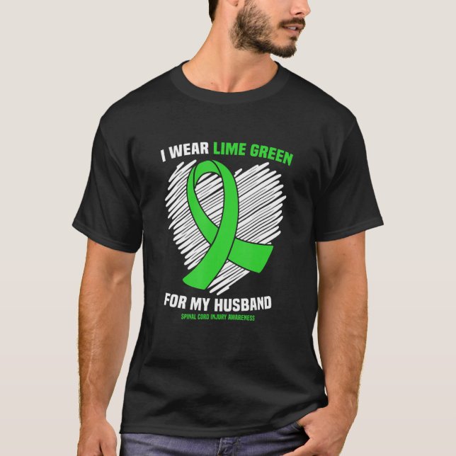 Tragen Sie Lime Green für meine Rückenmarksverletz T-Shirt (Vorderseite)