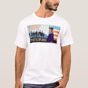 Tragen Sie Marine, die 1. Verteidigungslinie ein T-Shirt