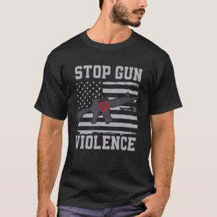 Tragen Sie Orange Anti Gun Kontrolle Schützen Stop T-Shirt