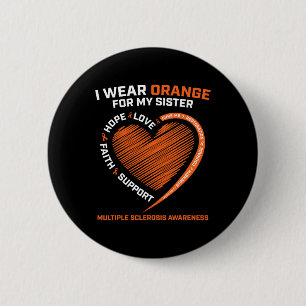 Tragen Sie Orange für meine Schwester Frau Multipl Button