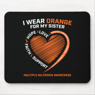Tragen Sie Orange für meine Schwester Frau Multipl Mousepad