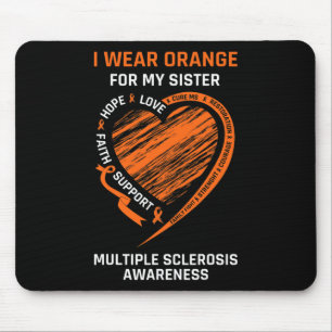 Tragen Sie Orange für meine Schwesterfamilie Frau Mousepad