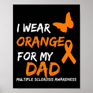 Tragen Sie Orange für meinen Vater Multipler Skler Poster