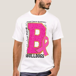 Tragen Sie Pink Bulldogs Breast Cancer Awareness B T-Shirt