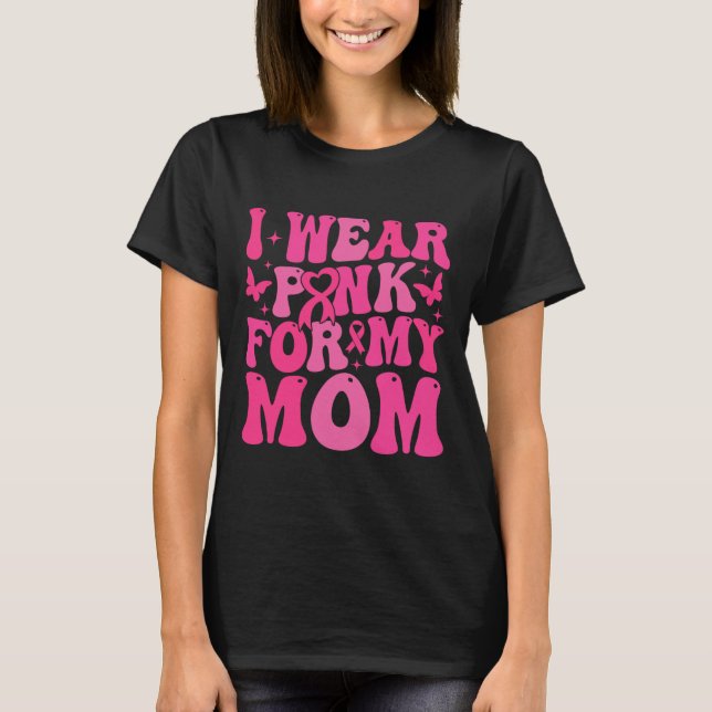 Tragen Sie Pink für die Unterstützung des Brustkre T-Shirt (Vorderseite)