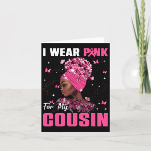 Tragen Sie Pink für mein Cousin Brustkrebs-Bewusst Karte