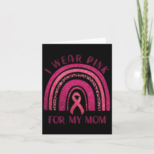 Tragen Sie Pink für meine Mama Pink Ribbon Brustkr Karte