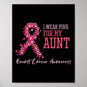 Tragen Sie Pink für meine Tante Brustkrebs Aufklär Poster