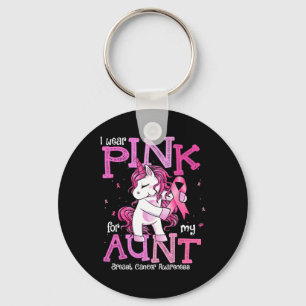 Tragen Sie Pink für meine Tante Shirt Brustkrebs-A Schlüsselanhänger