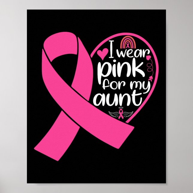 Tragen Sie Pink für meine Tante Unterstützung Brus Poster (Vorne)