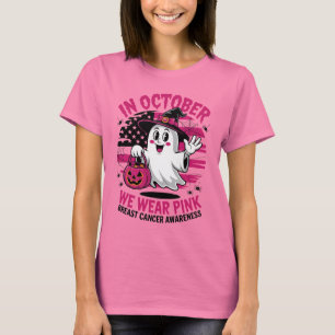 Tragen Sie Pink Ghost Halloween Brustkrebs T - Shi T-Shirt