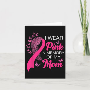 Tragen Sie Pink im Gedächtnis meiner Mama Brustkre Karte