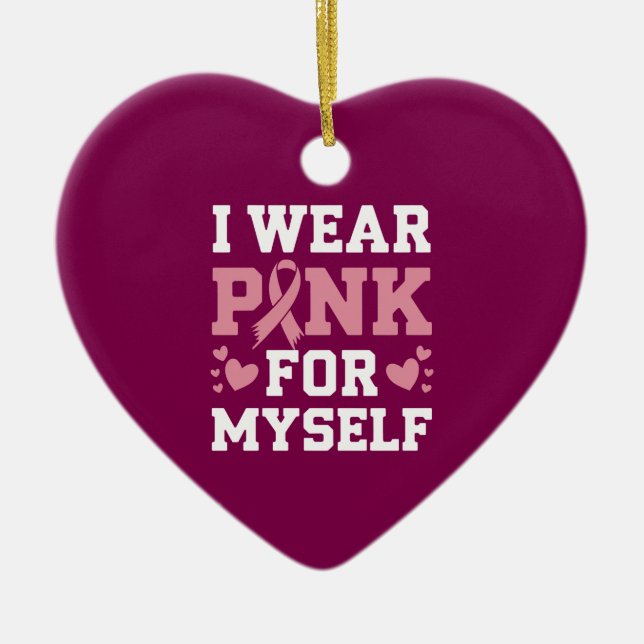 Tragen Sie Pink selbst Keramik Ornament (Vorne)