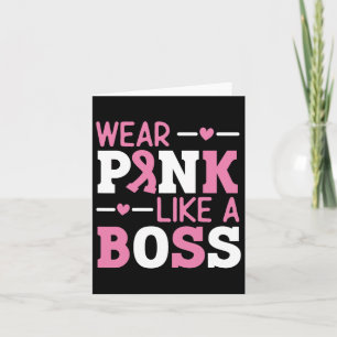Tragen Sie Pink wie ein rosa, rosa Ribbon Brustkre Karte