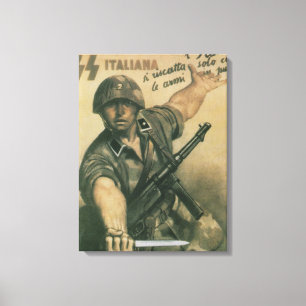 Tragen Sie Propaganda-Plakat ein Leinwanddruck