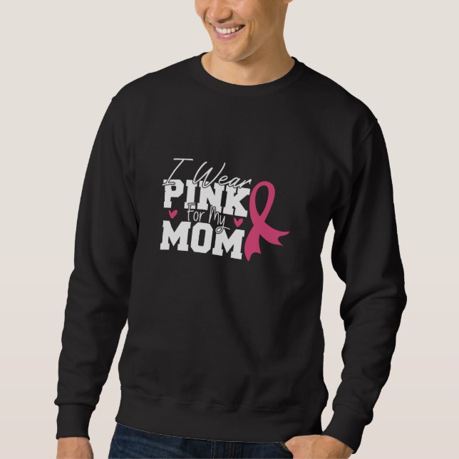 Tragen Sie rosa Mama Mutter Familie Matching Brust Sweatshirt (Vorderseite)