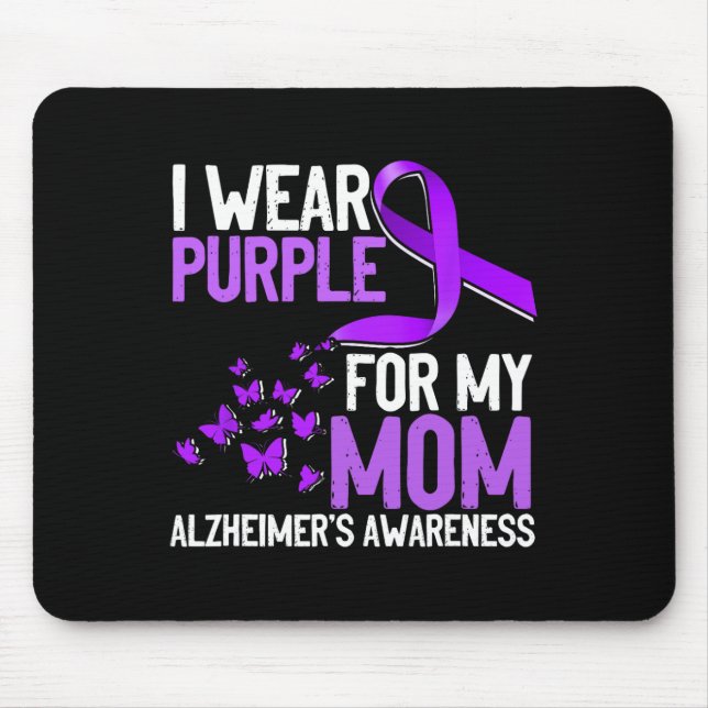 Tragen Sie sich Lila für die Alzheimer-Mama Mousepad (Vorne)