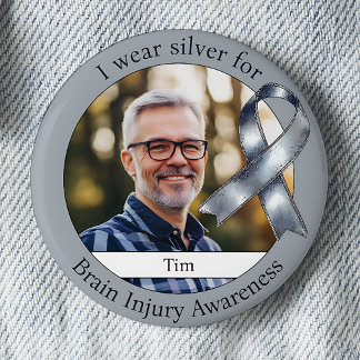 Tragen Sie Silber für das Foto zur Sensibilisierun Button