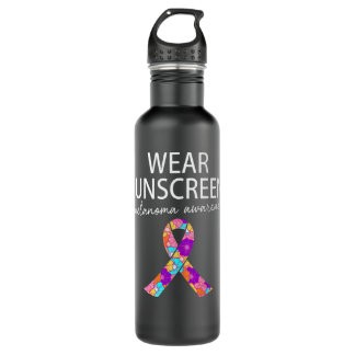 Tragen Sie Sonnenschutzcreme Funny Melanoma Hautkr Edelstahlflasche