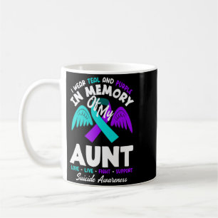 Tragen Sie Teal und Purple in Erinnerung an Tante Kaffeetasse