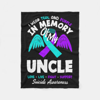 Tragen Sie Teal und Purple zur Erinnerung an Onkel Fleecedecke
