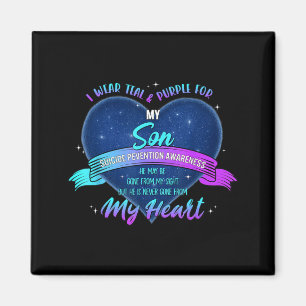 Tragen Sie Türkis Lila Für Sohn Selbstmordpräventi Magnet