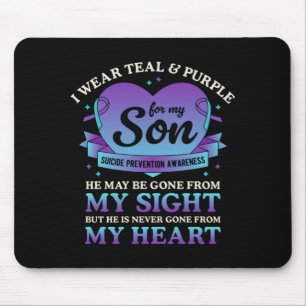 Tragen Sie Türkis Lila Für Sohn Selbstmordpräventi Mousepad