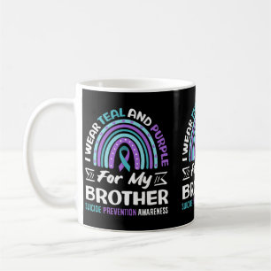 Tragen Sie Türkis und Lila für Brudersuizid Kaffeetasse