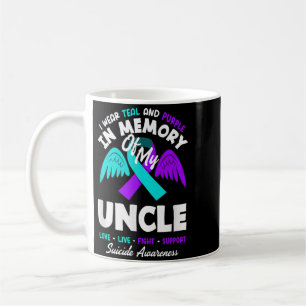 Tragen Sie Türkis und Lila in Erinnerung an Onkel- Kaffeetasse