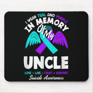 Tragen Sie Türkis und Lila in Erinnerung an Onkel- Mousepad