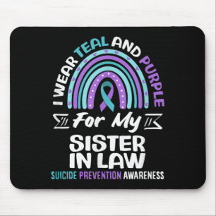 Tragen Sie Türkis und Lila zur Schwägerin-Präventi Mousepad