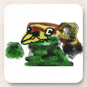 Tragen von grünem irischem Terrier Getränkeuntersetzer