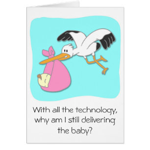 Tragender Baby-Cartoon des lustigen Storchs