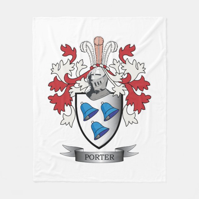 Träger-Familienwappen-Wappen Fleecedecke (Vorderseite)