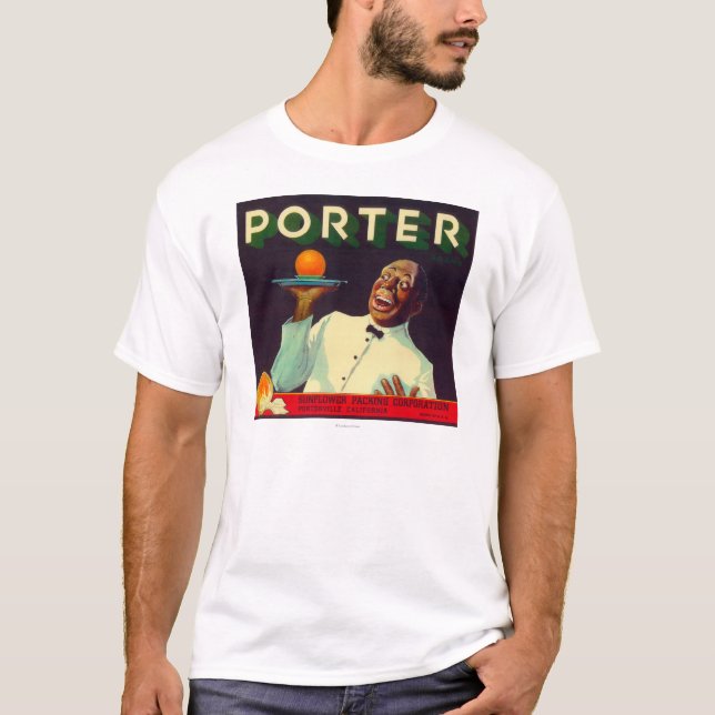 Träger orange LabelPorterville, CA T-Shirt (Vorderseite)