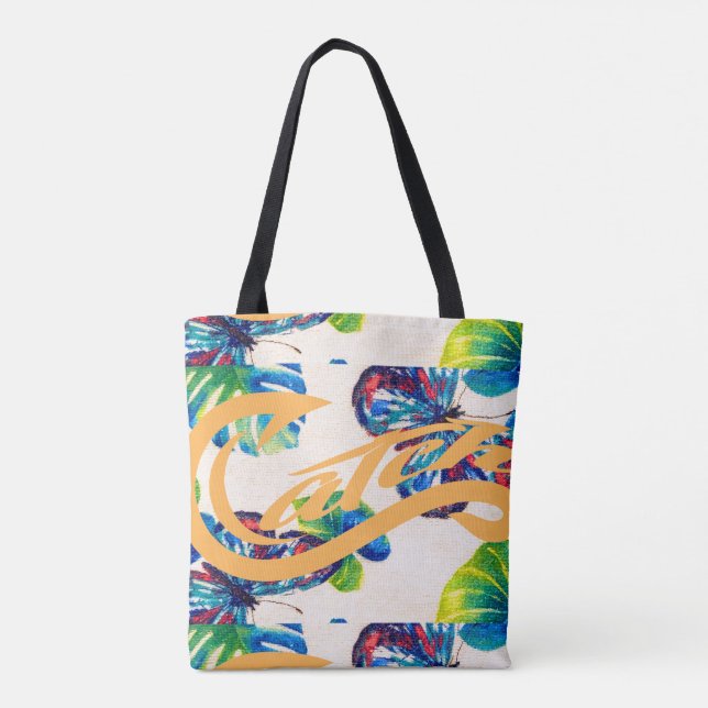 Tragetasche. Fang. Schmetterlinge. Tasche (Rückseite)