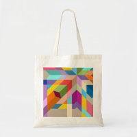 Tragetasche. Geometrische Elemente. Auffallende Mu