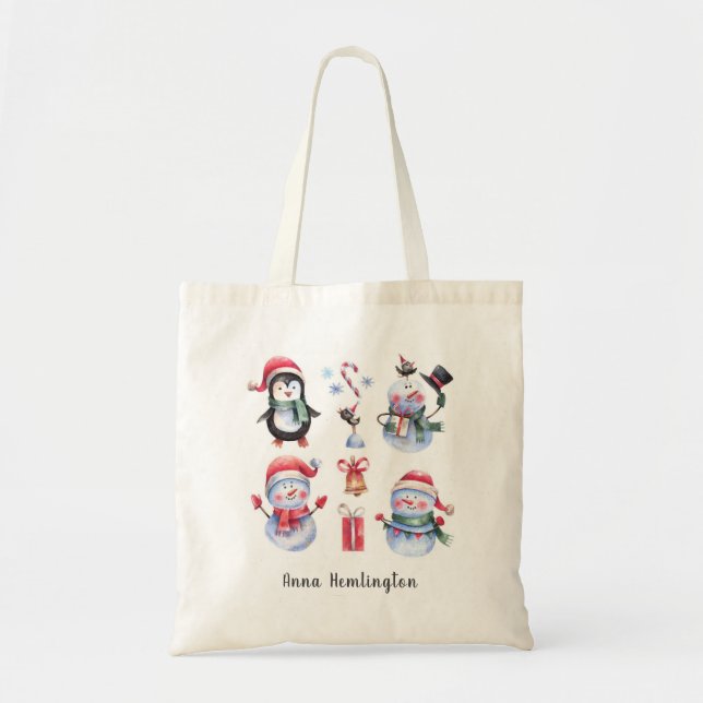 Tragetasche | Personalisierte Weihnachtsfiguren (Vorne)