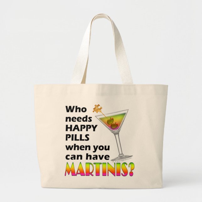 Tragetaschen - Martinis / Happy Pills (Vorne)