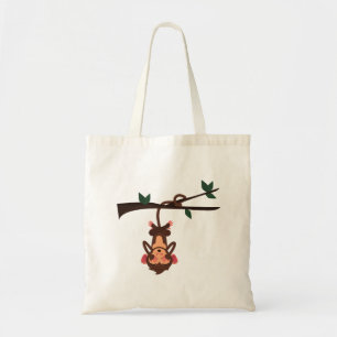 Tragetaschen mit Affen-Muster, die Baumstruktur ve