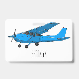 Tragflächenflugzeug-Cartoon-Illustration Ausweis