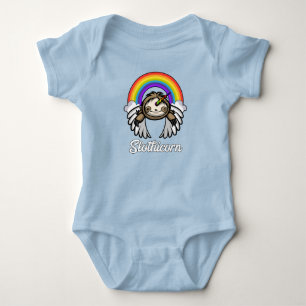 Trägheits-Einhorn Slothicorn magisches Baby Strampler