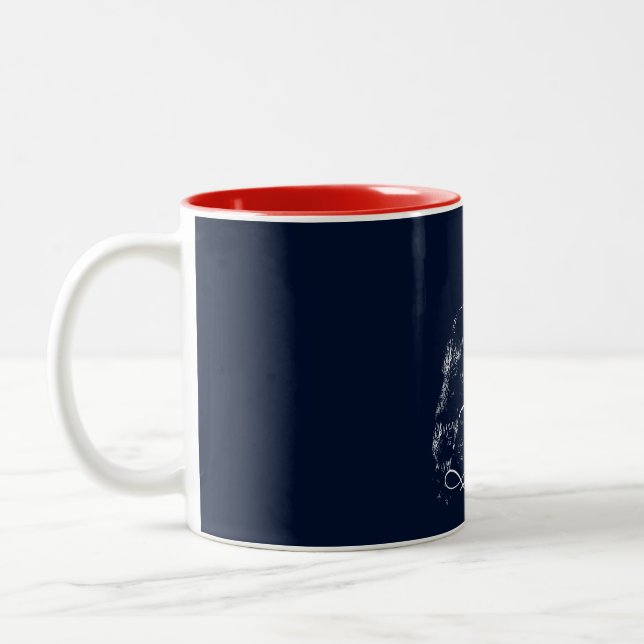 Trägheits-Liebhaber-Geschenk-Gespräch weniger Zweifarbige Tasse (Links)