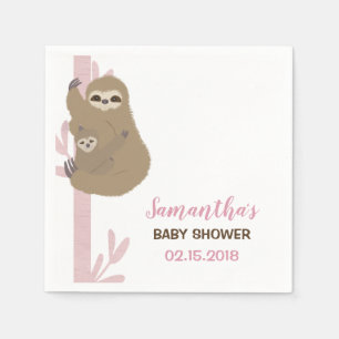 Trägheits-Mädchen-Babyparty-Einladung Serviette