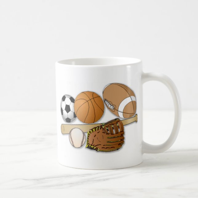 trägt Bälle zur Schau Kaffeetasse (Rechts)