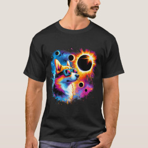 Trägt Kids Totale Sonnenfinsternis Corgi Hund T-Shirt