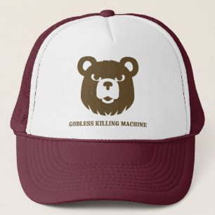 trägt lustiges T-Shirt des gottlosen Truckerkappe