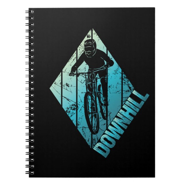Trail Biking Downhill Mountain Biker Notizblock (Vorderseite)