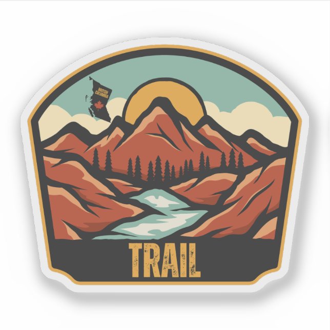 Trail, British Columbia Aufkleber (Vorderseite)